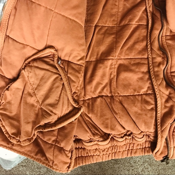Free people dolman quilted jacket terra cotta xs - Picture 5 of 5